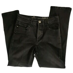 Lee Platinum Label Jeans‎ Classic Fit Straight Leg Black Misses 6 Short Stretch